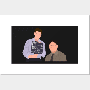 Office Jim and Dwight 0 Days Since Our Last Nonsense Meme Fan Art Posters and Art